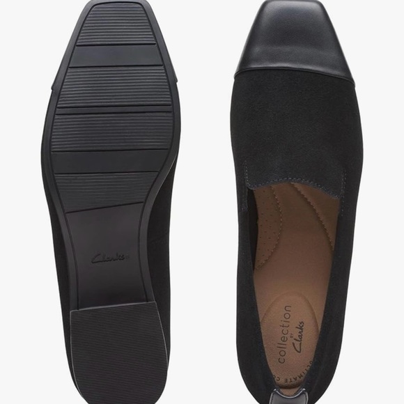 Clarks Women's Tilmont Step Loafer Black Suede Slip On Cap Toe Size 7M NEW - Picture 9 of 9